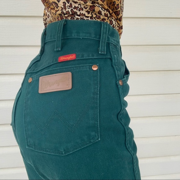 Wrangler Denim - Vintage Green Wrangler High Rise Mom Jeans